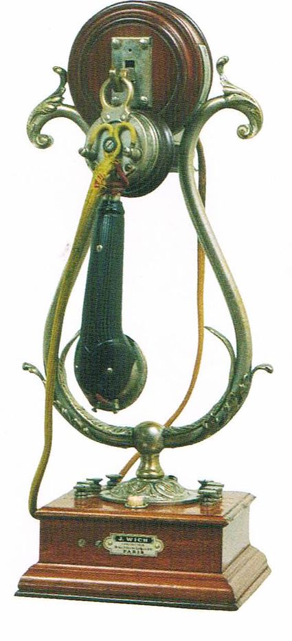 Téléphone Lyre Wich en 1890